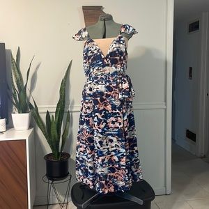 👗 Hutch Anthropologie Floral Wrap Midi Dress